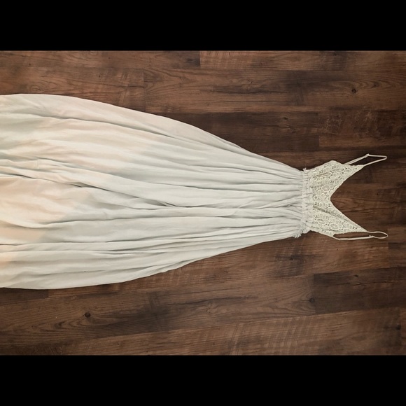 Mint green backless maxi dress - Picture 6 of 8